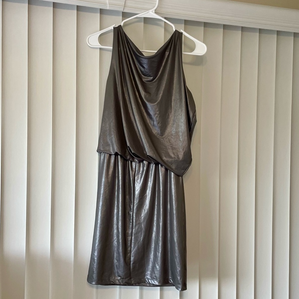 Metallic Grecian style BCBGMAXAZRIA mini dress XS